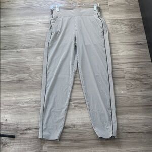 Athleta Women's Black and White Striped Cropped Pants